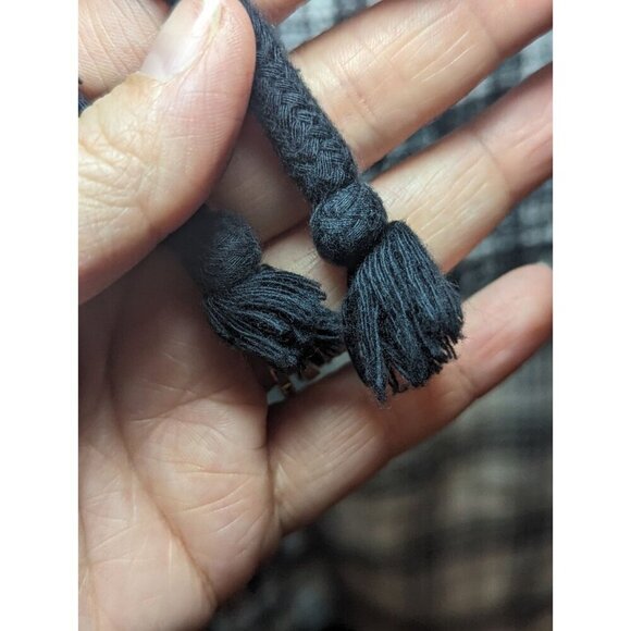 American Eagle Women's S Black White Split Plaid Cropped Button Front Hoodie - Picture 3 of 16